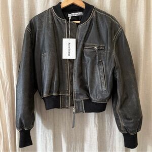 Acne Studios Bomber Leather Jacket
